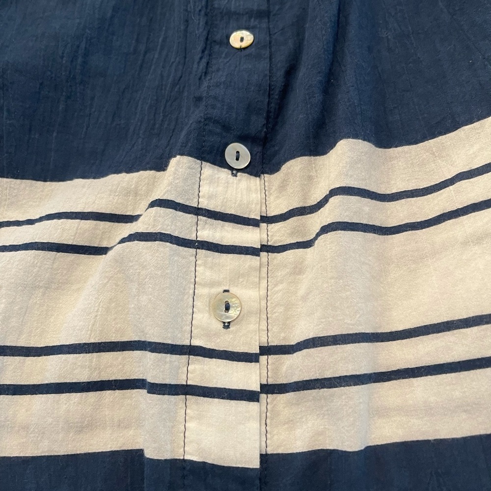 Faithfull the Brand Navy Stripe Majorca Tiered Dress 4 - Picture 7 of 12